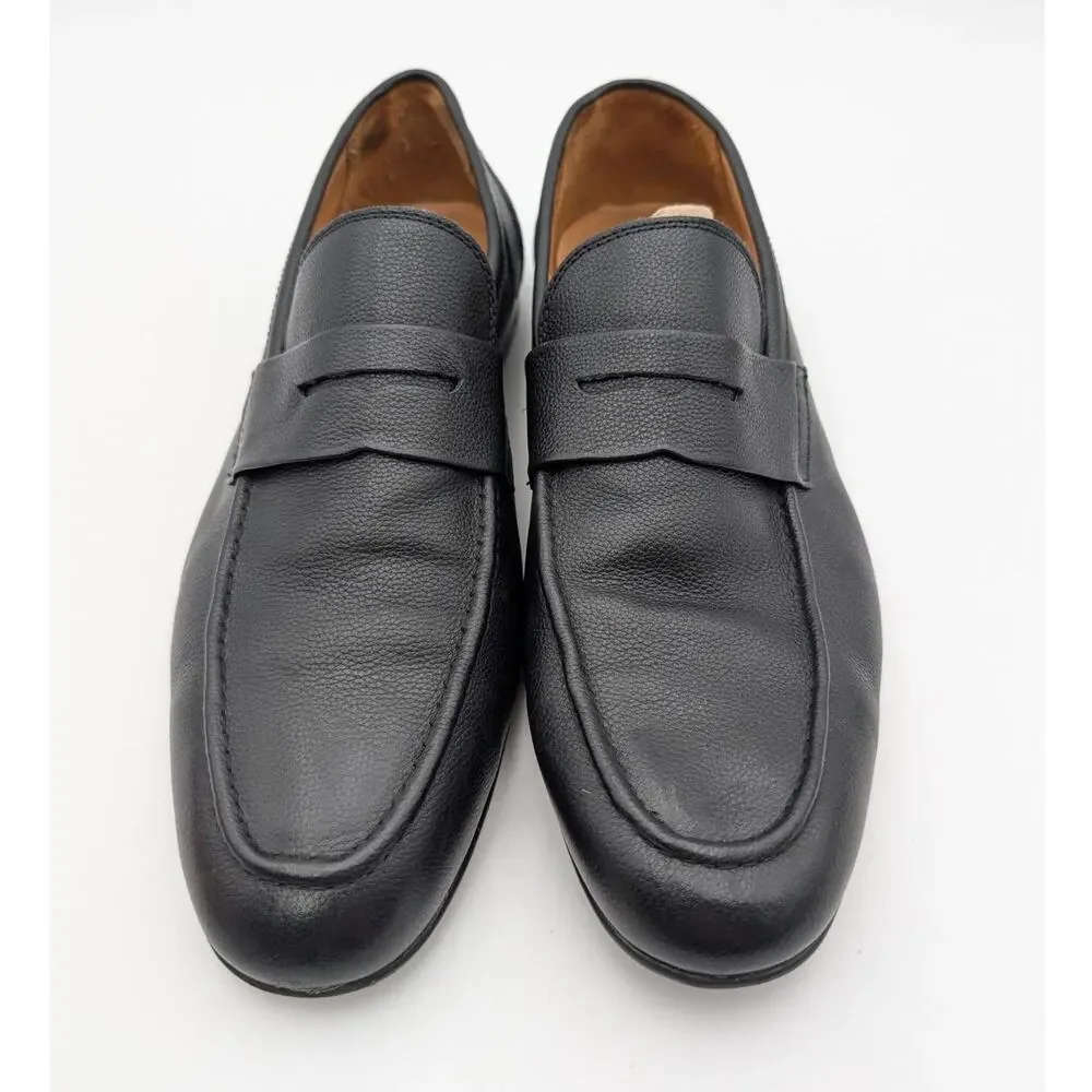 Vittorio Russo Millar Penny Loafer Shoes Men's Black Size US11.5M EU44.5